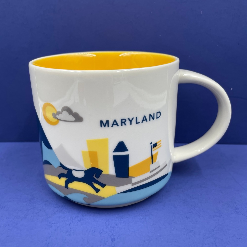 Starbucks You Are Here Maryland Coffee Mug 14oz 2015 Ceramic Travel Souvenir